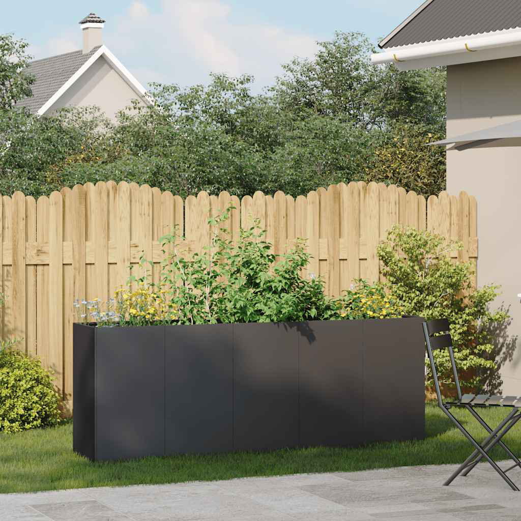 Rio Outdoor Planter Box Black 31.50" H x 78.74" W x 15.75" D