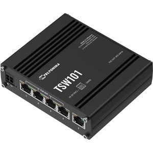 Teltonika Switch Gigabit, TSW101, unmanaged, 5-Port, 1 Gbit/s, 4x PoE+