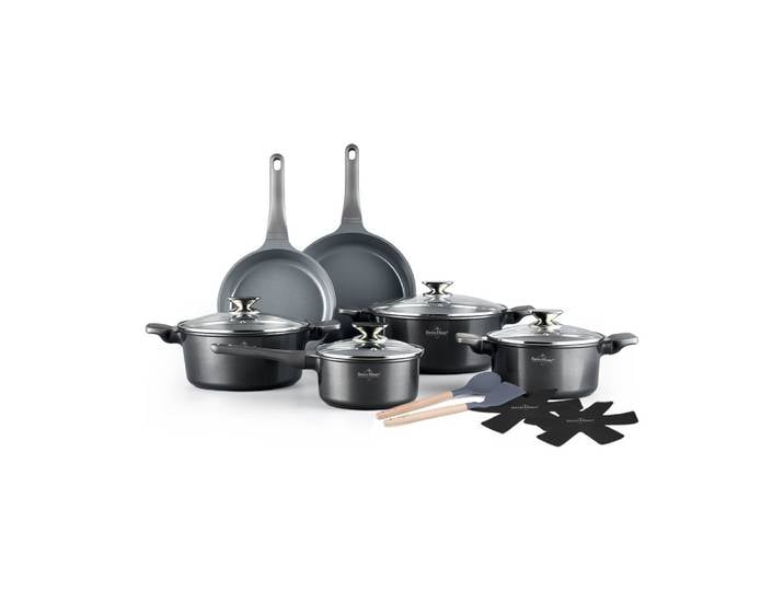 Swiss-Haus Topf-Set Swiss Haus® BP3014S Induktions-Kochgeschirr-Set – 14-teiliges Set Grau