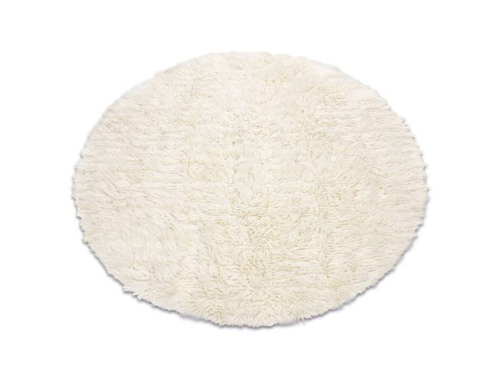 Rugsx - Flokati En Laine Cercle White Rotondo 110 Cm