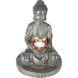 LED Solar Buddha-Figur Deko Außenbereich Garten & Terrasse Höhe 28 cm Beleuchtung Skulptur