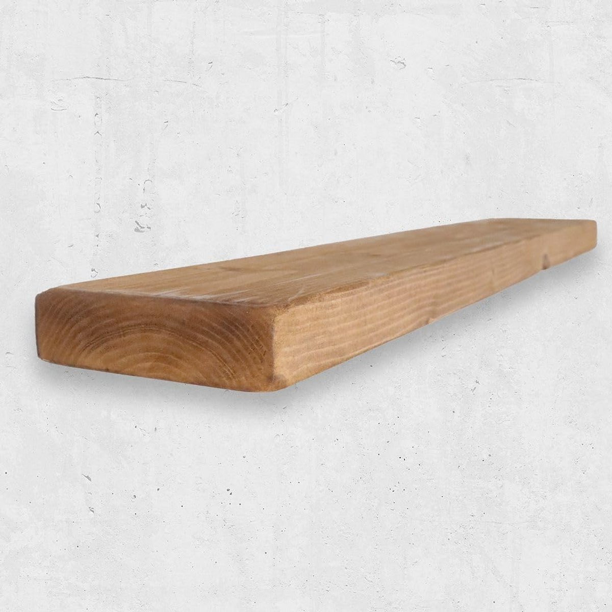 Plat Zwevend Wandplank Rustiek Massief Grenen 40cm