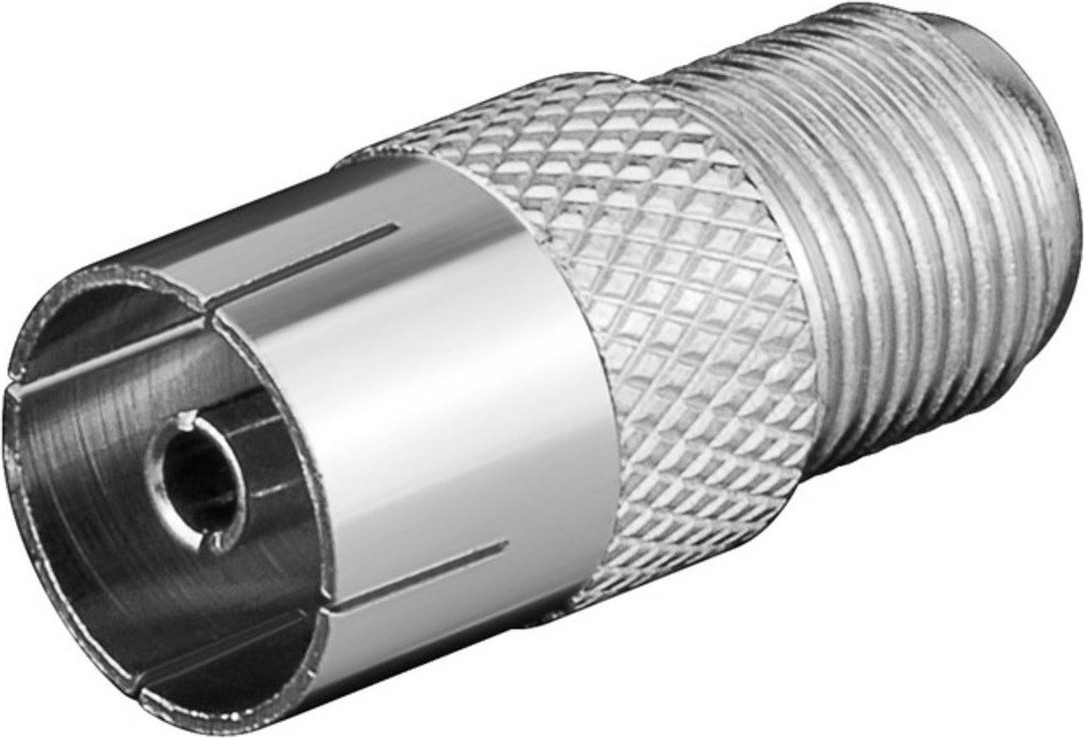 Goobay F-adapter met F-koppeling naar coaxiale koppeling