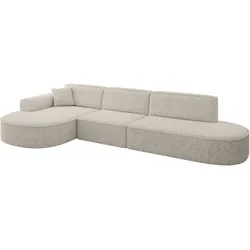 ECKSOFA Ottomane Links MARI-L2 - 328x171x79 cm Beige Tissu