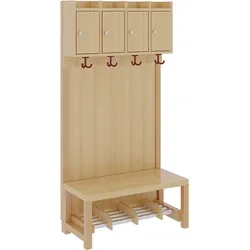 Komplettgarderobe mit Ablagen und Türen