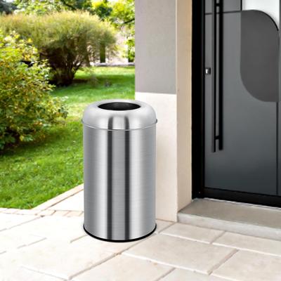 YUN 13 Gal Open Top Trash Can, Stainless Steel Commercial Waste Bin with Removable Bucket for Kitchen or Office