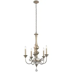 Kronleuchter Hängeleuchte Deckenlampe Stahl Gold D 61,6 cm Esszimmerleuchte