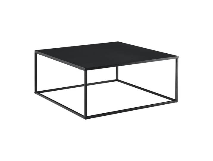 Table basse carrée salon 85 x 85 x 38 cm argentée
