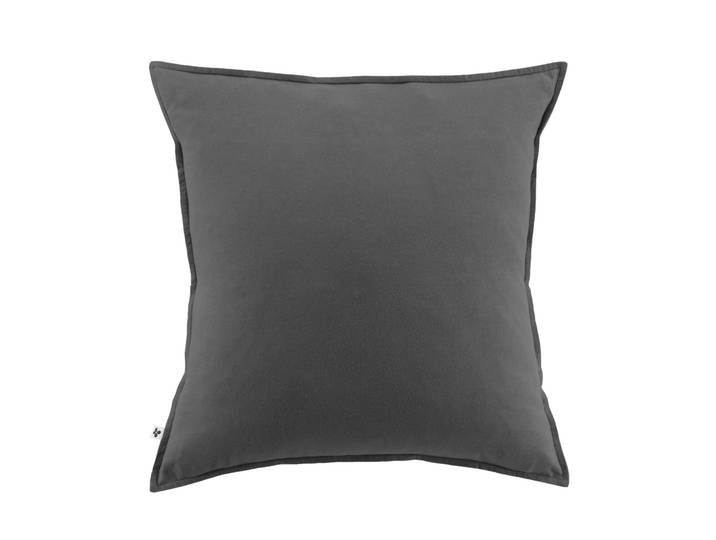 Taie d'oreiller flanelle anthracite 63x63 cm