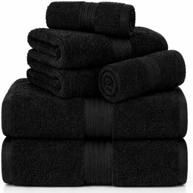 Ample Decor Ultra Soft Highly Absorbent Luxurious Cotton Towel Sets - Set of 6
