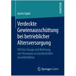 Verdeckte Gewinnausschüttung bei betrieblicher Altersversorgung, Fachbücher von Gerrit Sabel