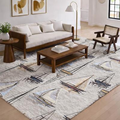 Addison Rugs Premium Washable Super Soft Sailboat Dream Shag Rug