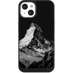 Nivocase Handyhülle für Apple iPhone 13 Hülle NIVOpure Case Schwarz Alpspitze Berg Schnee (Apple iPhone 13), Smartphone Hülle, Schwarz