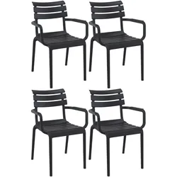 CLP 4er Set Stühle Paris - Farbe: schwarz