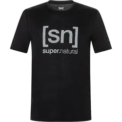 Super Natural, Herren, Sportshirt, Denim Logo (XXL), Schwarz, Grau