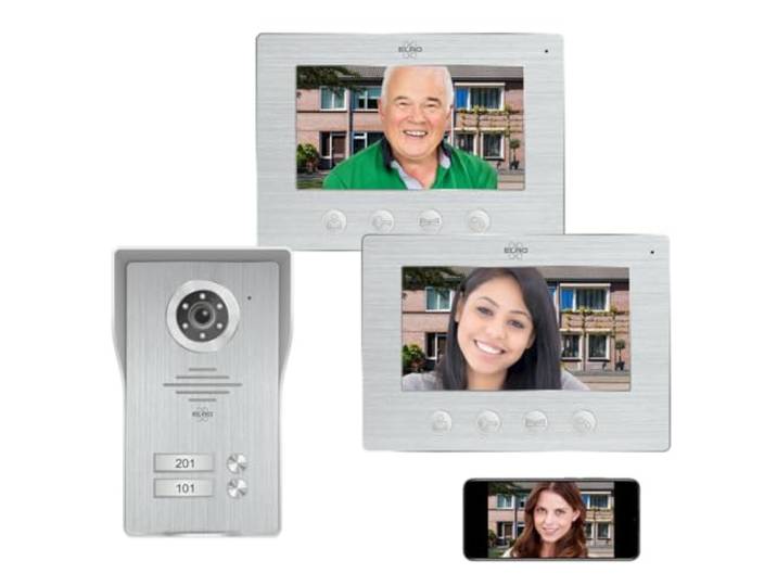 ELRO DV4000IP-2 Wifi IP Video Deur Intercom kit │ 2 appartementen│ 1080P Full HD Camera met nachtzicht │ 4-draads kabel │ 16 Beltonen