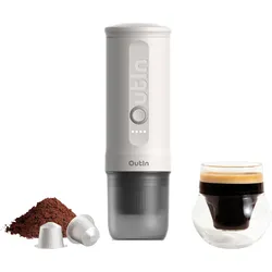 OUTIN 16437 - OutIn Tragbare Elektrische Espressomaschine Nano - Pearl White