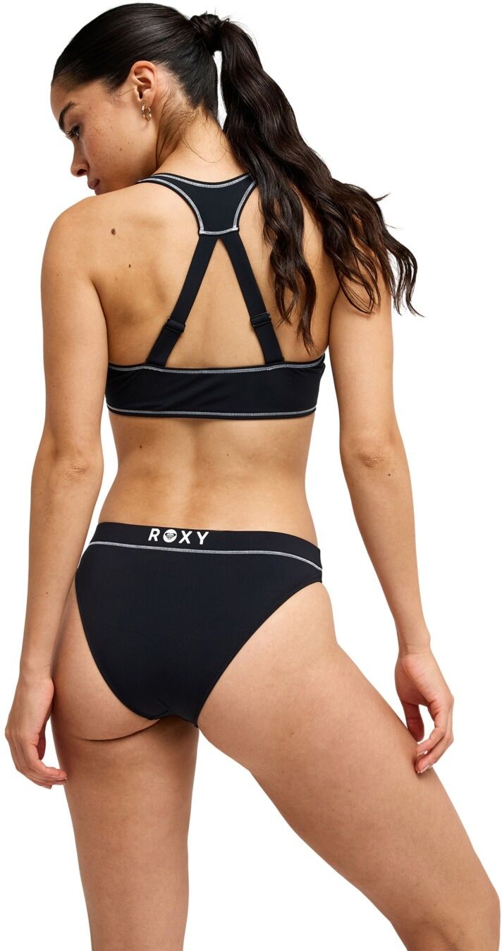 Bikini-Hose ROXY "Roxy Active Classic", Damen, Gr. M, anthrazit, Obermaterial: 75% Nylon, 25% Elasthan., Badehosen Bikini-Hose anthrazit M