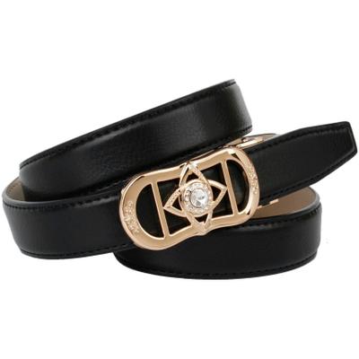 Ledergürtel ANTHONI CROWN, Damen, Gr. 80, schwarz, Leder, unifarben, Gürtel Ledergürtel, mit exklusiver Koppelschließe, Ton in Ton Steppung
