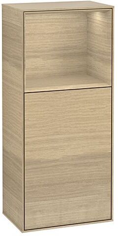 Villeroy und Boch Finion Seitenschrank F530PCPC 41,8cm, rechts, Ladestation, Regal Oak Venerr, Oak Veneer
