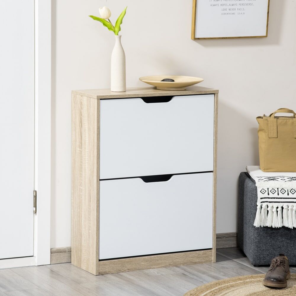 Homcom Armario de zapatos 62.5x26x81 cm roble