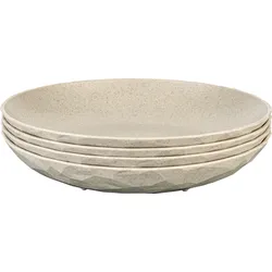 Koziol Tellerset Club Plate 4 teilig tief 220 mm Nature desert sand