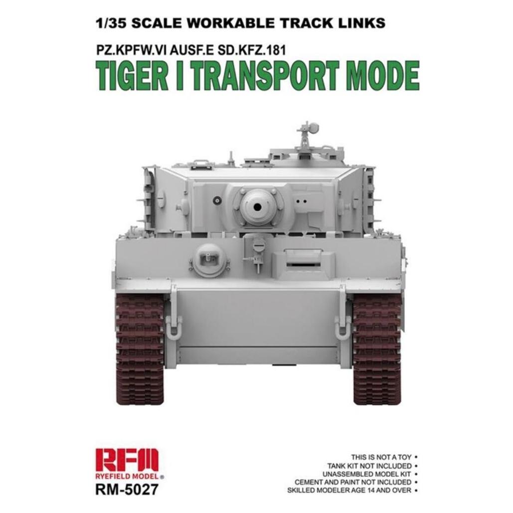 Rye Field Model TIGER I Transport Workable Track Links PZ.KPFW.VI AUSF.E.SD.KFZ.181 (RM-5027)