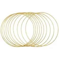 Rayher 10-tlg. Metallringe-Set beschichtet 25 cm gold