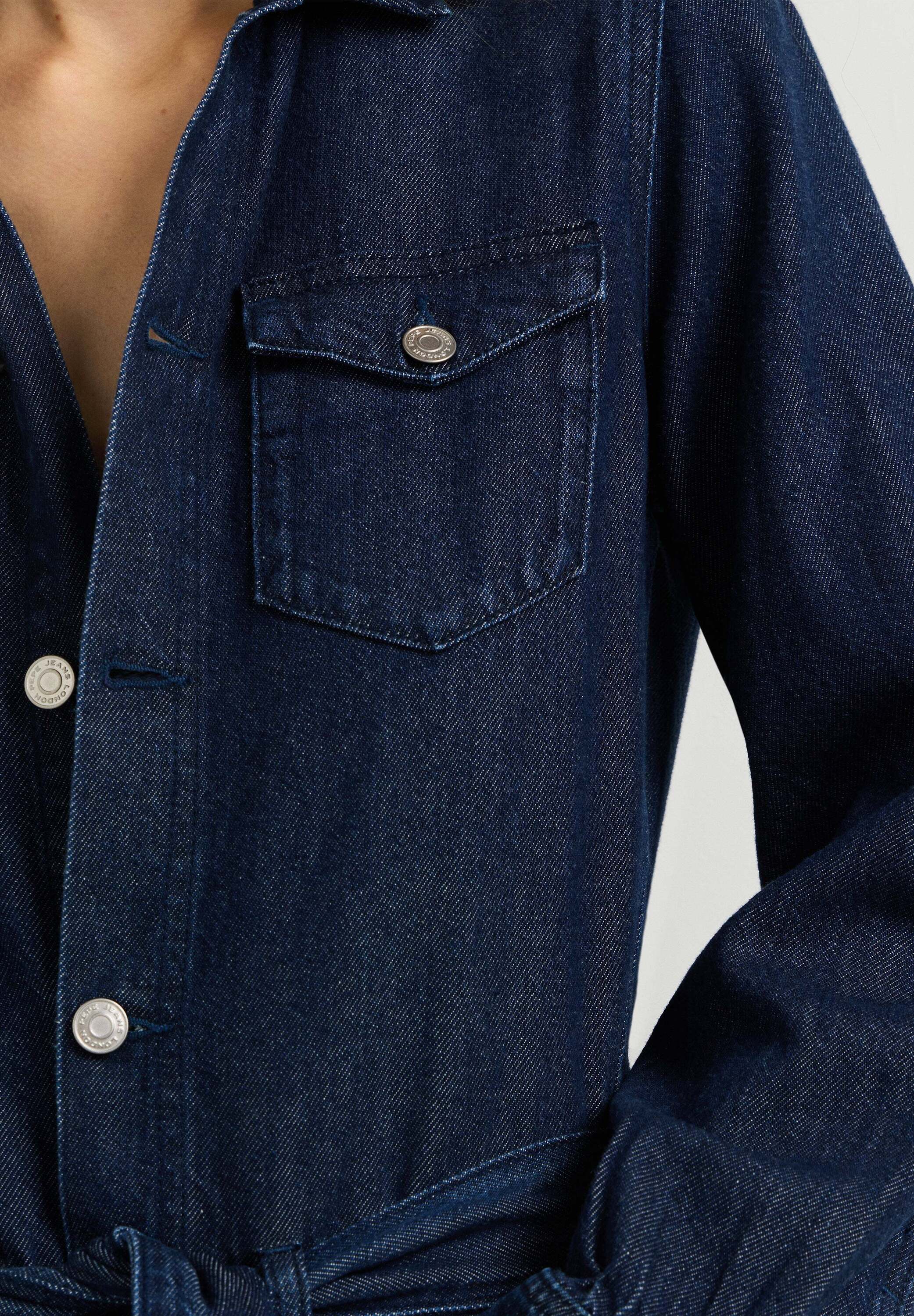 Jumpsuit PEPE JEANS "Jumpsuit CLEO JUMPSUIT BLUE", Damen, Gr. S, Normalgrößen, blau (10oz indigo tencel blend denim), 66% Baumwolle, 34% Lyocell, Overalls Jumpsuit