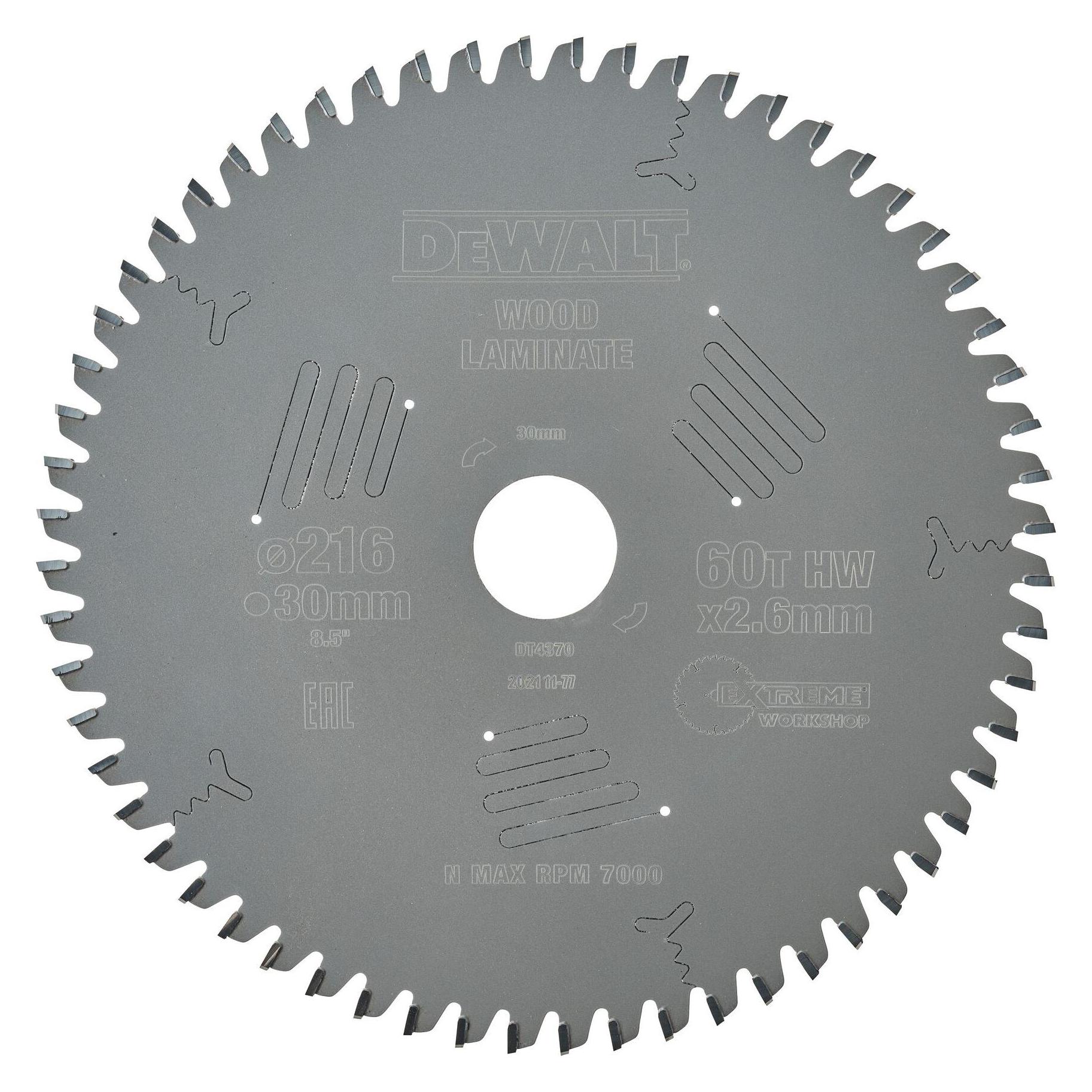 DeWalt EXTREME Stationärkreissägeblätt DT4370feines Finish (DT4370-QZ)