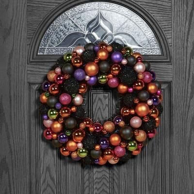 Raz Imports, Inc Halloween Ornament Wreath Multi Bright , Multi Bright