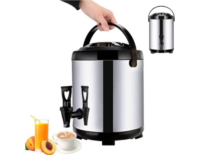 Getränkespender, Heißwasserspender aus Edelstahl 304, Wasserkocher, Warmwasserbereiter(10L)