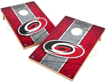 Skip's Garage Vintage Carolina Hurricanes NHL Regulation 2x4 Cornhole Set