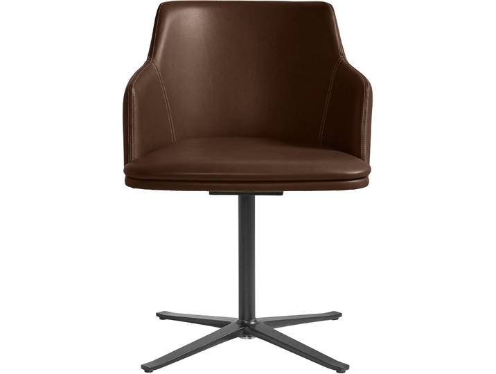 Stuhl Skovby schwarz Leder