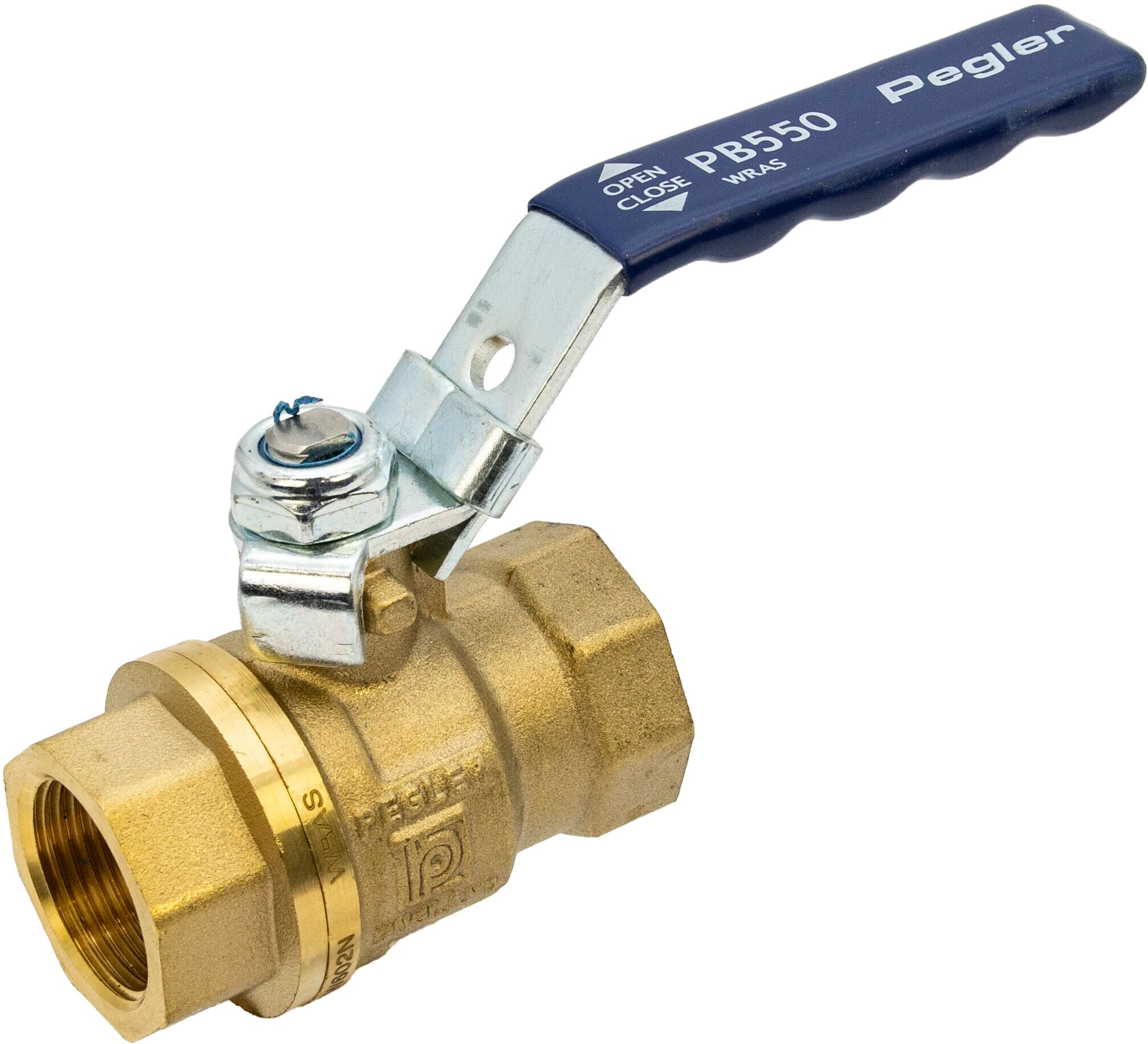 Pegler PB550PT 3/4 BSP F x F Full Bore Ball Valve – Blue Lever Handle