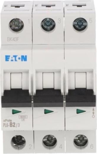 Eaton Stroomonderbreker 3-polig Type B 2A 6kA AC PL6-B2/3