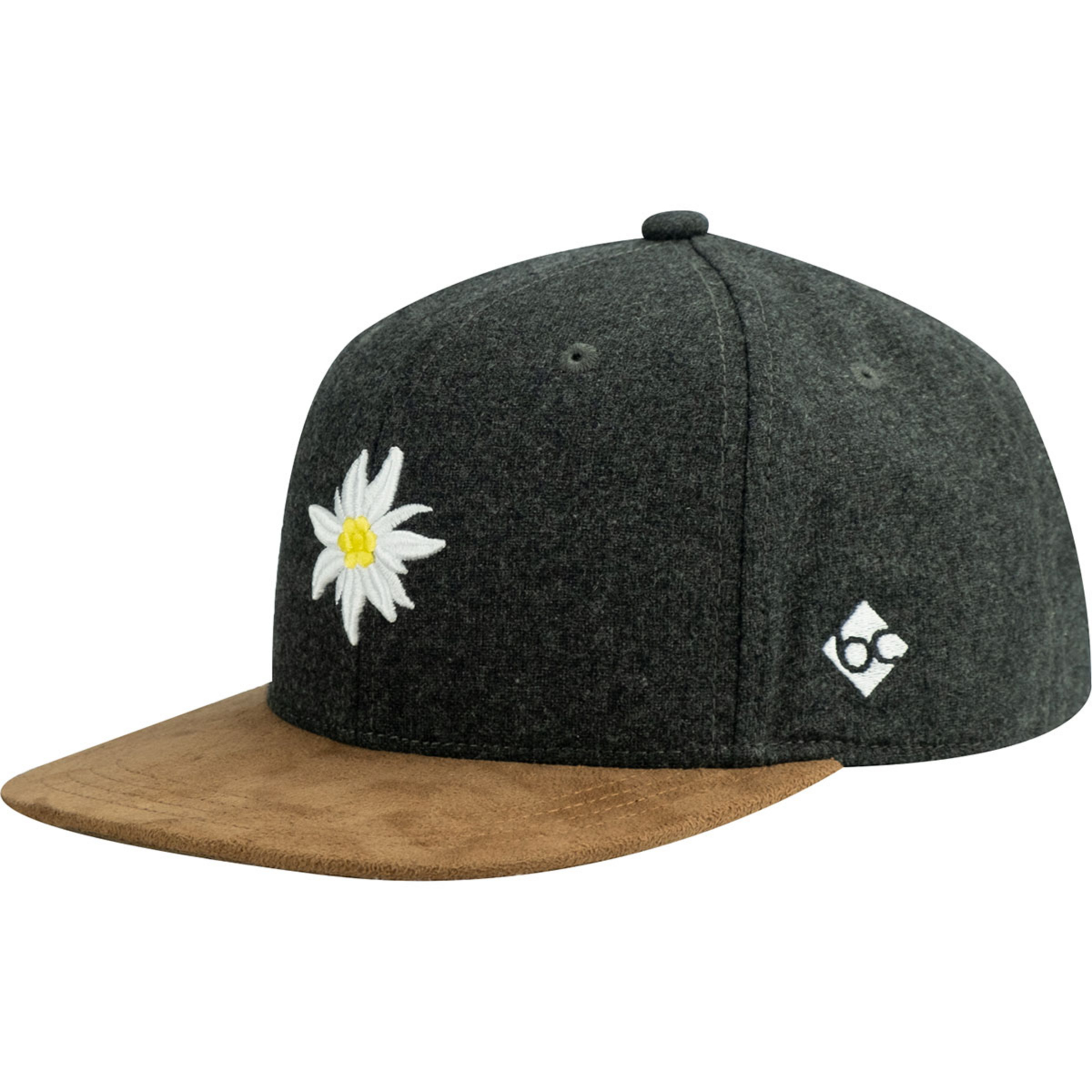 Bavarian Caps Edelweiß Klassik Cap Basecaps grau Lifestyle Atmungsaktiv