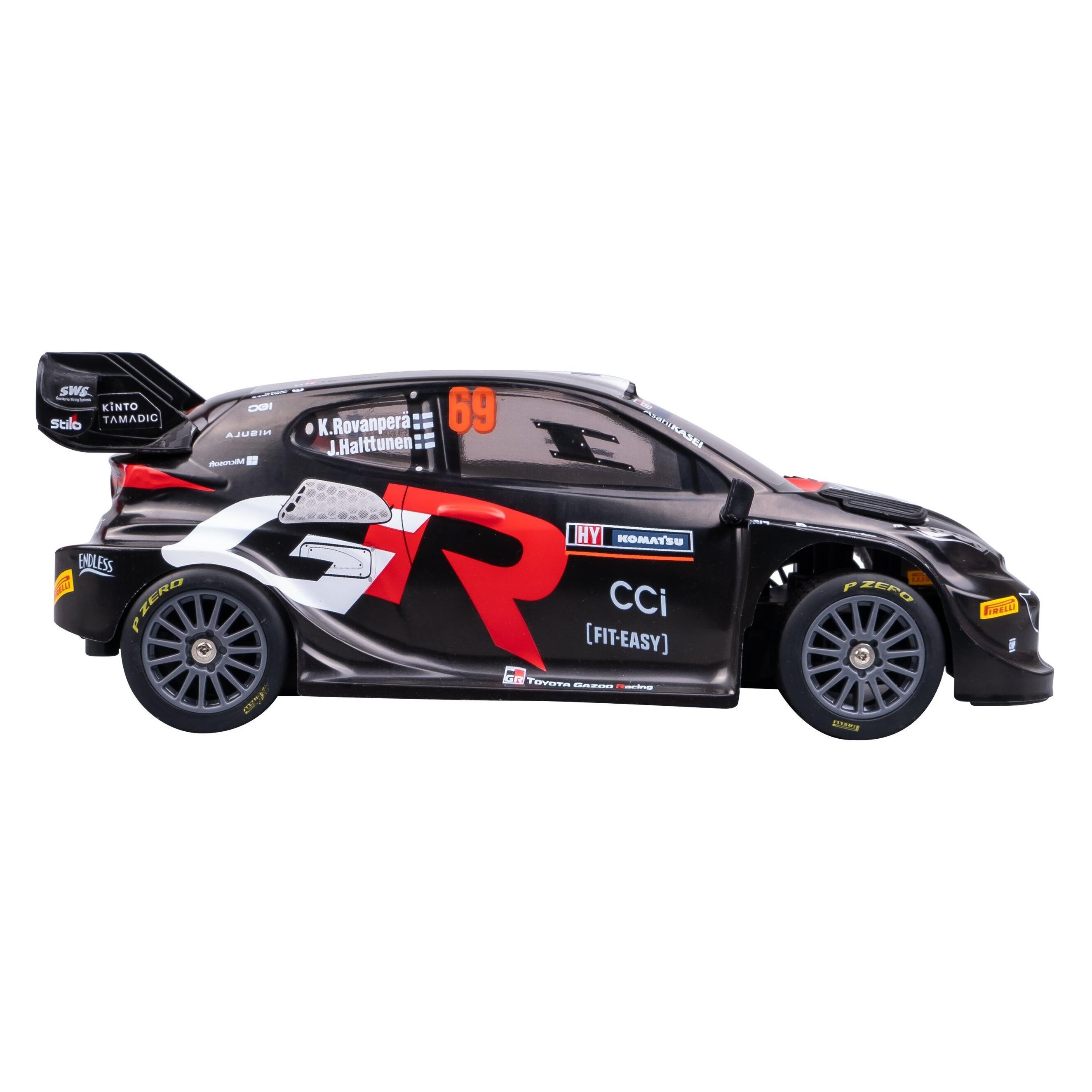 Nikko Toyota Gazoo Racing Rovanperä Sweden Rally 2024 Remote Control Car with Extra Wheels, 1:16 (4894716106622)