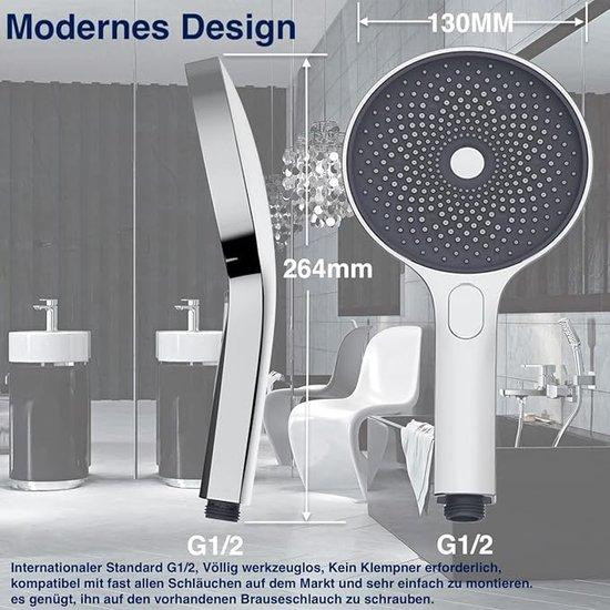 Famanu handdouche met 3 verstelbare standen, diameter 13 cm