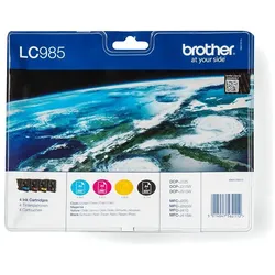 Brother, Druckerpatrone, LC-985VALBP Value Pack (BK, C, M, Y)