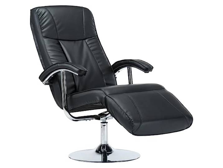 vidaXL TV-Sessel Schwarz Kunstleder