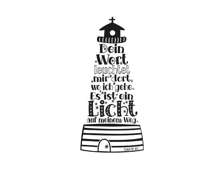 Rayher Holzstempel Leuchtturm 5 × 10 cm