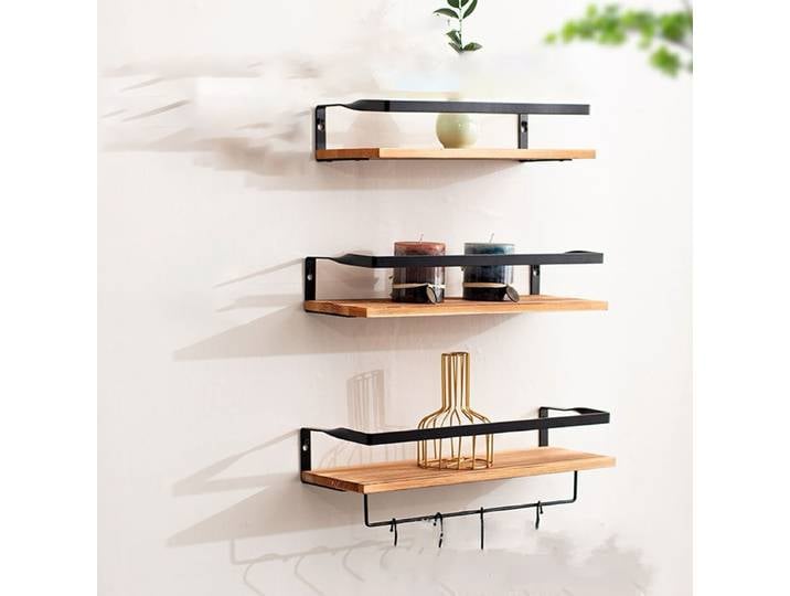 Supports de rangement en bois style nordique pour salon, étagères à 3 niveaux, présentoirs d'art, supports de suspension, présentoirs multifonctionnels pour la décoration intérieure