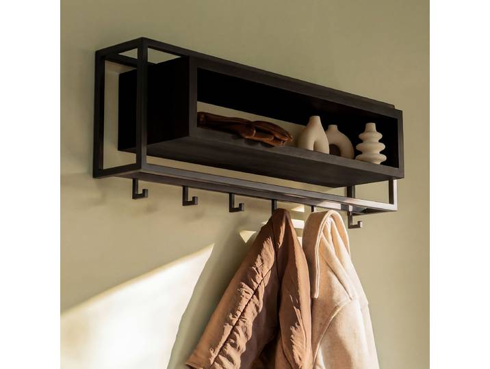 Porte-manteau School - Bois 78cm Noir/Noir