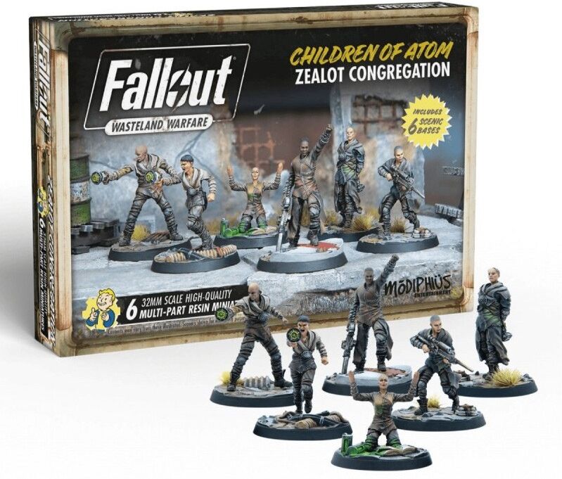 Modiphius Entertainment Fallout Wasteland Warfare - Children of Atom : Zealot Congregation VO