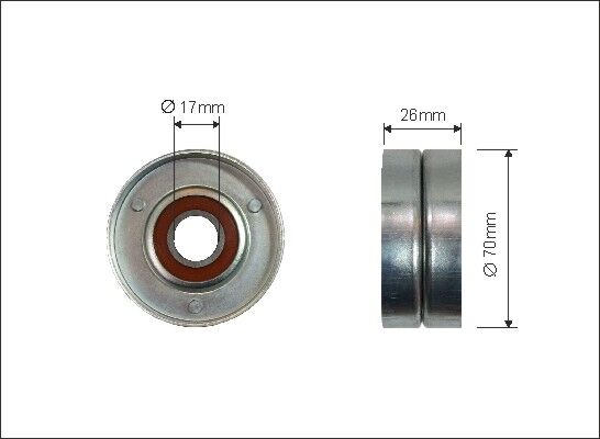 Caffaro Spannrolle, Keilrippenriemen 6090 Für Ford