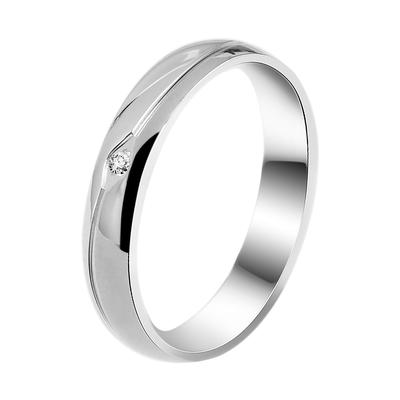 Partnerring AKZENT "Natural View, langlebig" Gr. 60, silber (silberfarbig), Fingerringe, Damen, 60, Edelstahl