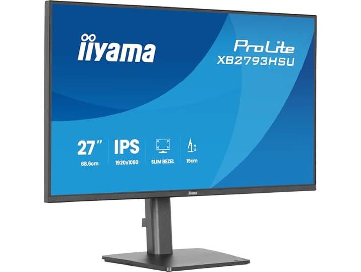 iiyama XB2793HSU-B1-27, IPS, 1920x1080/120Hz, USB-hub, 1H1DP, HEEFT
