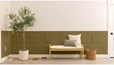 Felt Right Olive Square Wainscoting   Sound Dampening Pinnable Tiles