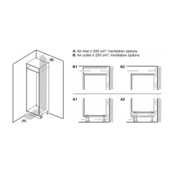 KIV87NSE0 Einbau-Kühl-Gefrier-Kombi 178cm Nische LowFrost LED-Beleuchtung Schlepptür EEK:E